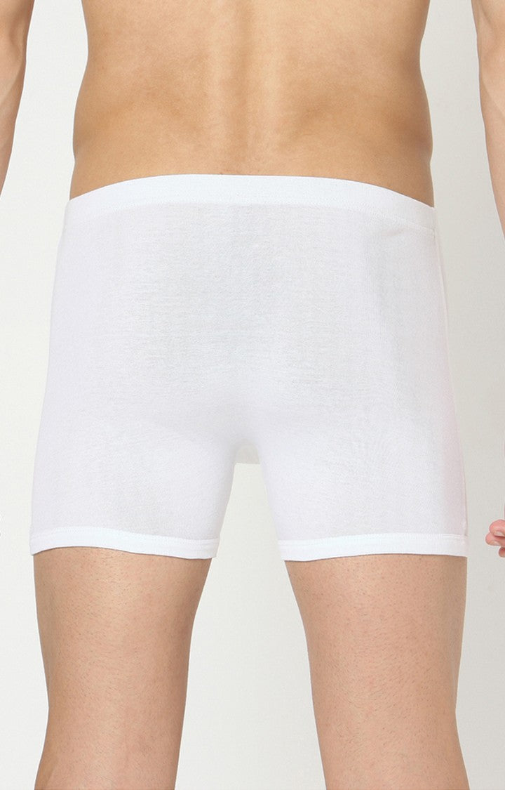 White Cotton Trunk for Men Premium (Pack of 2)- UnderJeans by Spykar