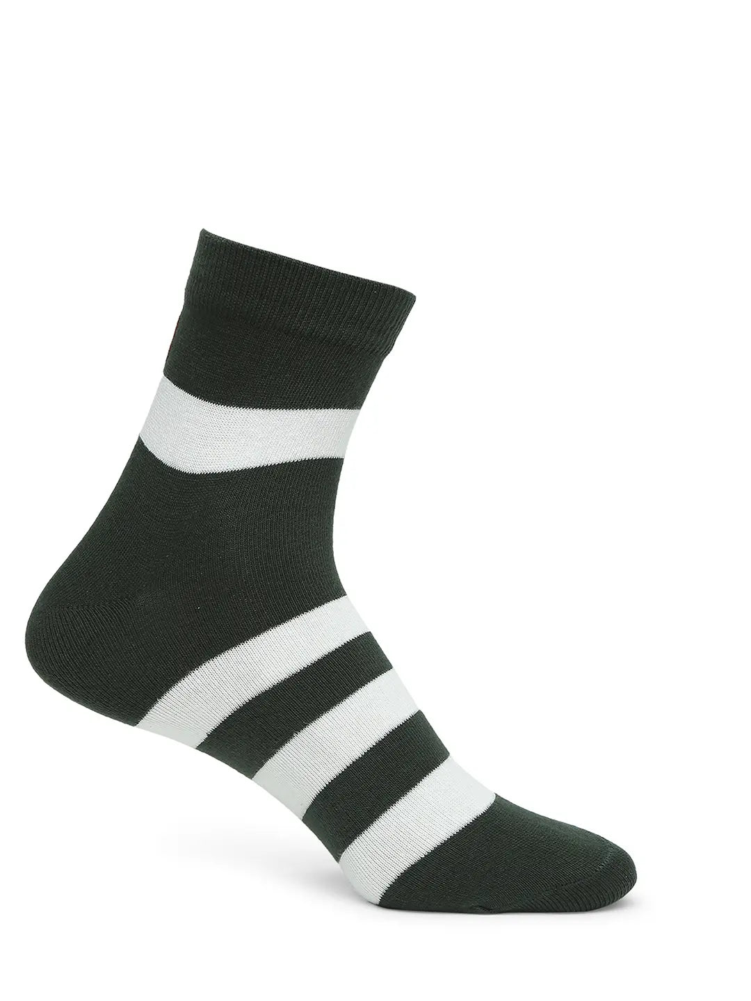 Men Premium Bottle Green & Maroon Ankle Length Socks - Pack Of 2- Underjeans by Spykar