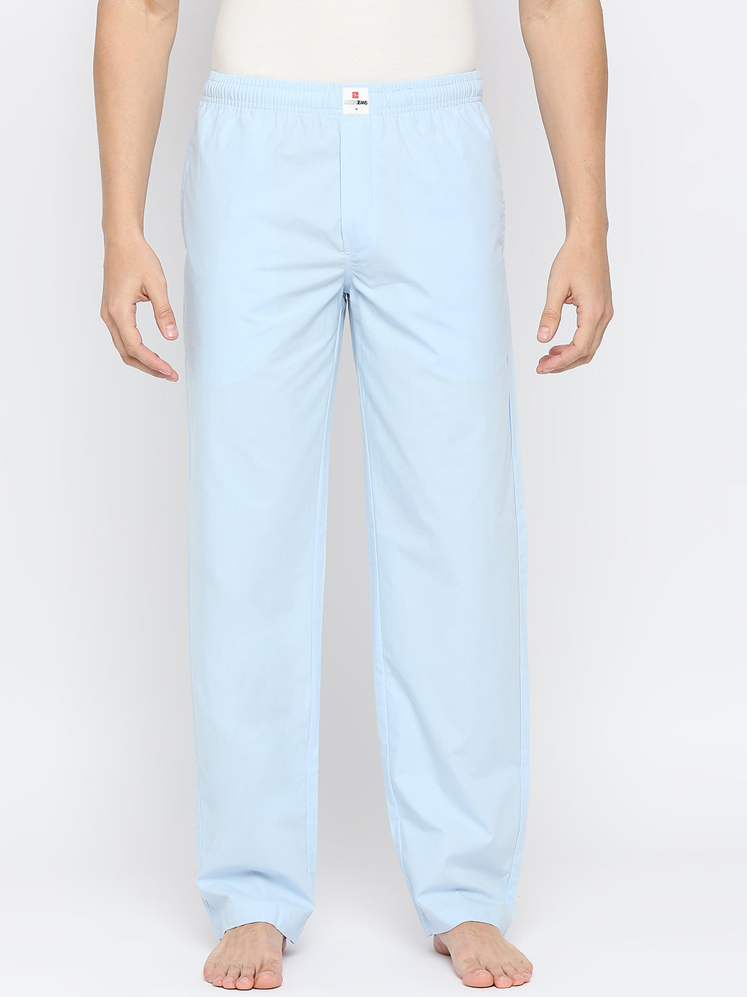 Men Premium Blue Cotton Printed Pyjama - UnderJeans by Spykar