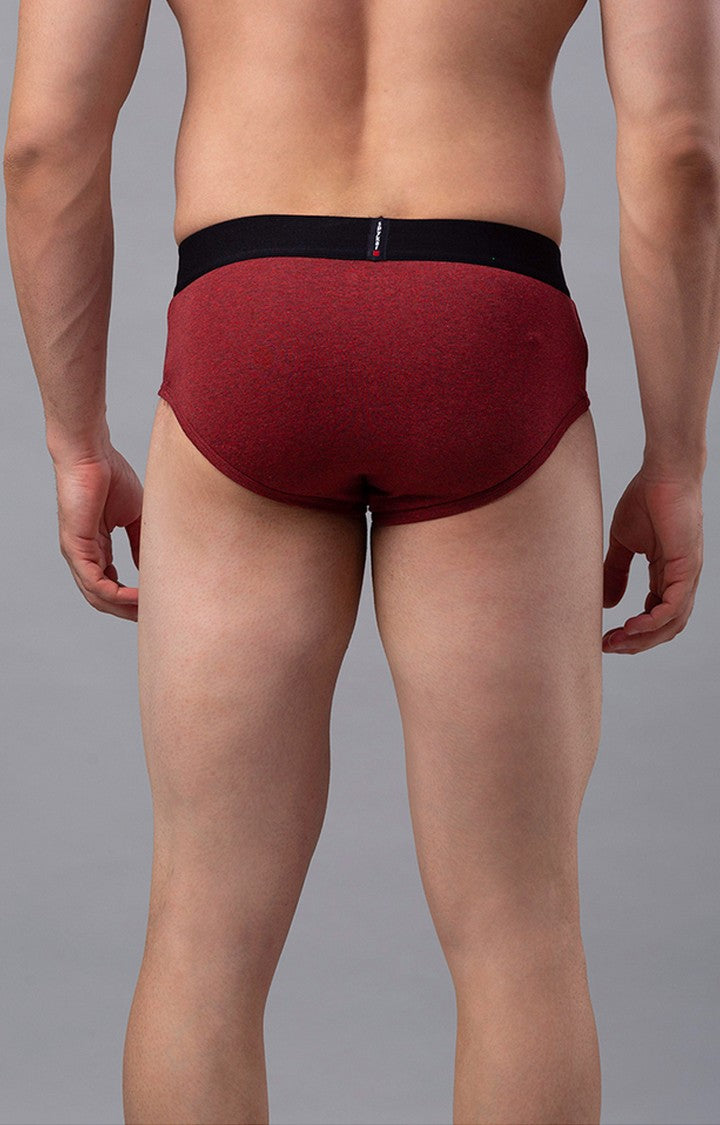 Red Cotton Brief for Men Premium - (Pack of 2)- UnderJeans by Spykar