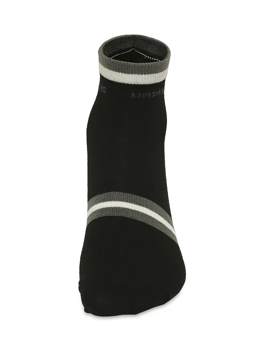 Men Premium Black & Grey Melange Ankle Length Socks - Pack Of 2 - Underjeans by Spykar