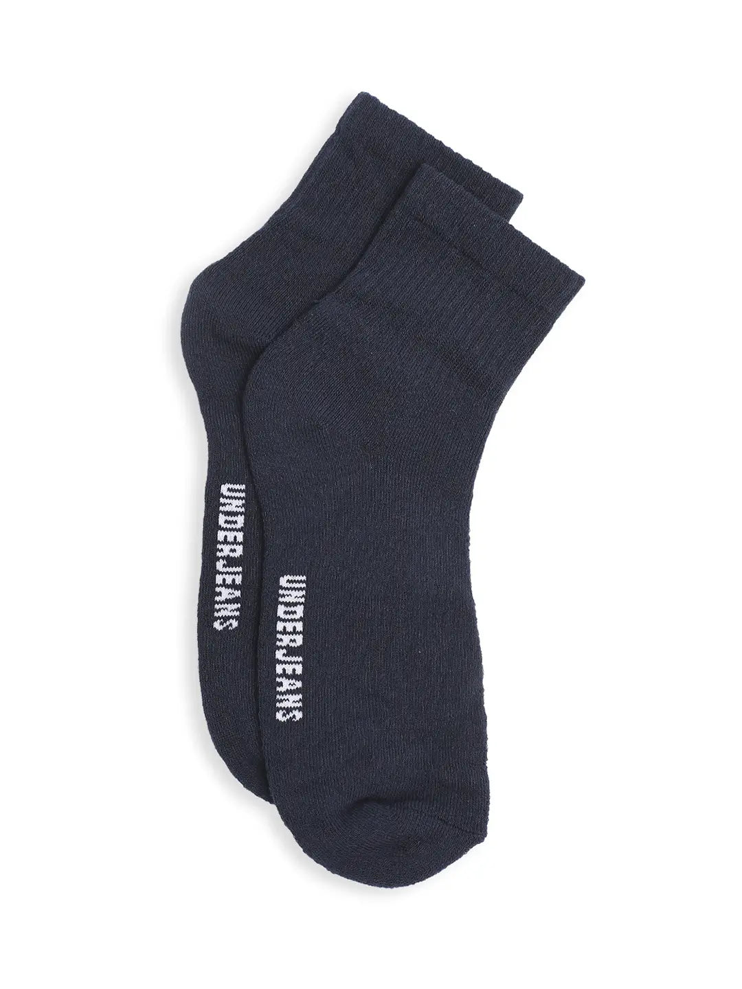 Men Premium Grey & BLack Cotton Socks - Pack Of 3- UnderJeans by Spykar