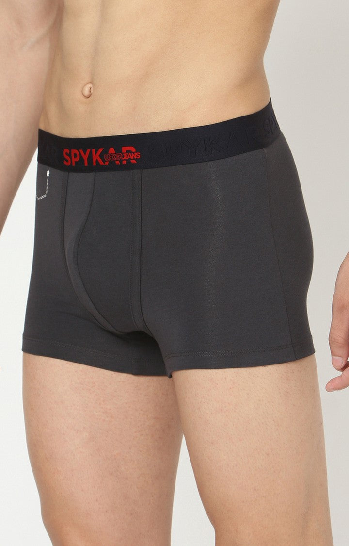 Men Premium Grey Cotton Blend Trunk- UnderJeans by Spykar