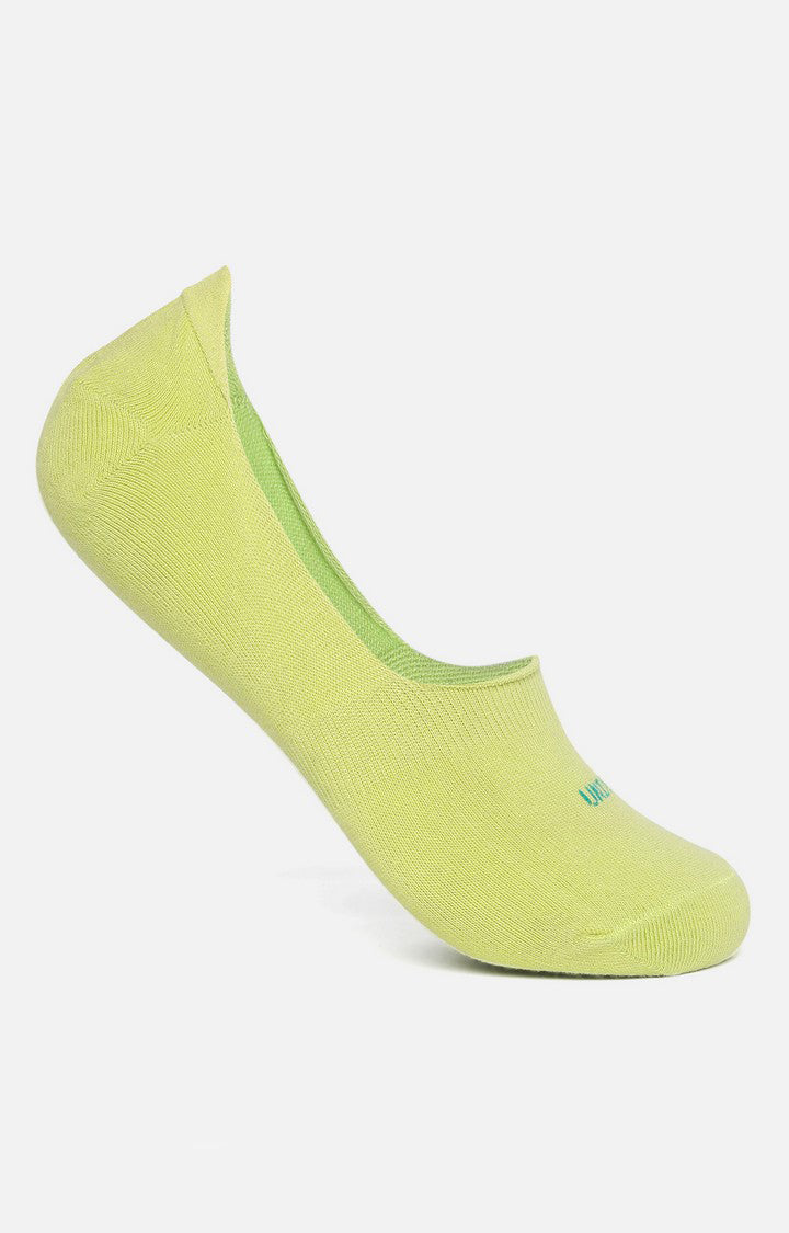 Men Premium Orange Green Turq-Re No Show (Pack of 4) Socks- UnderJeans by Spykar