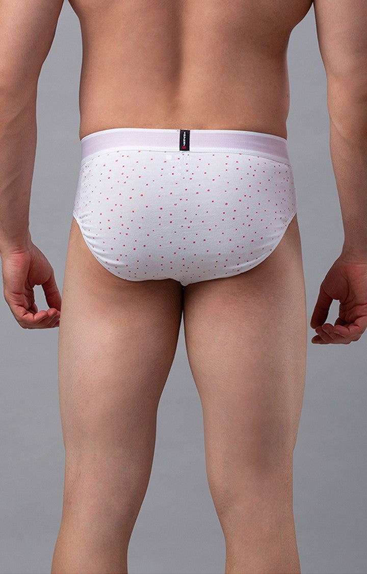 White Cotton Blend Brief for Men Premium- UnderJeans by Spykar