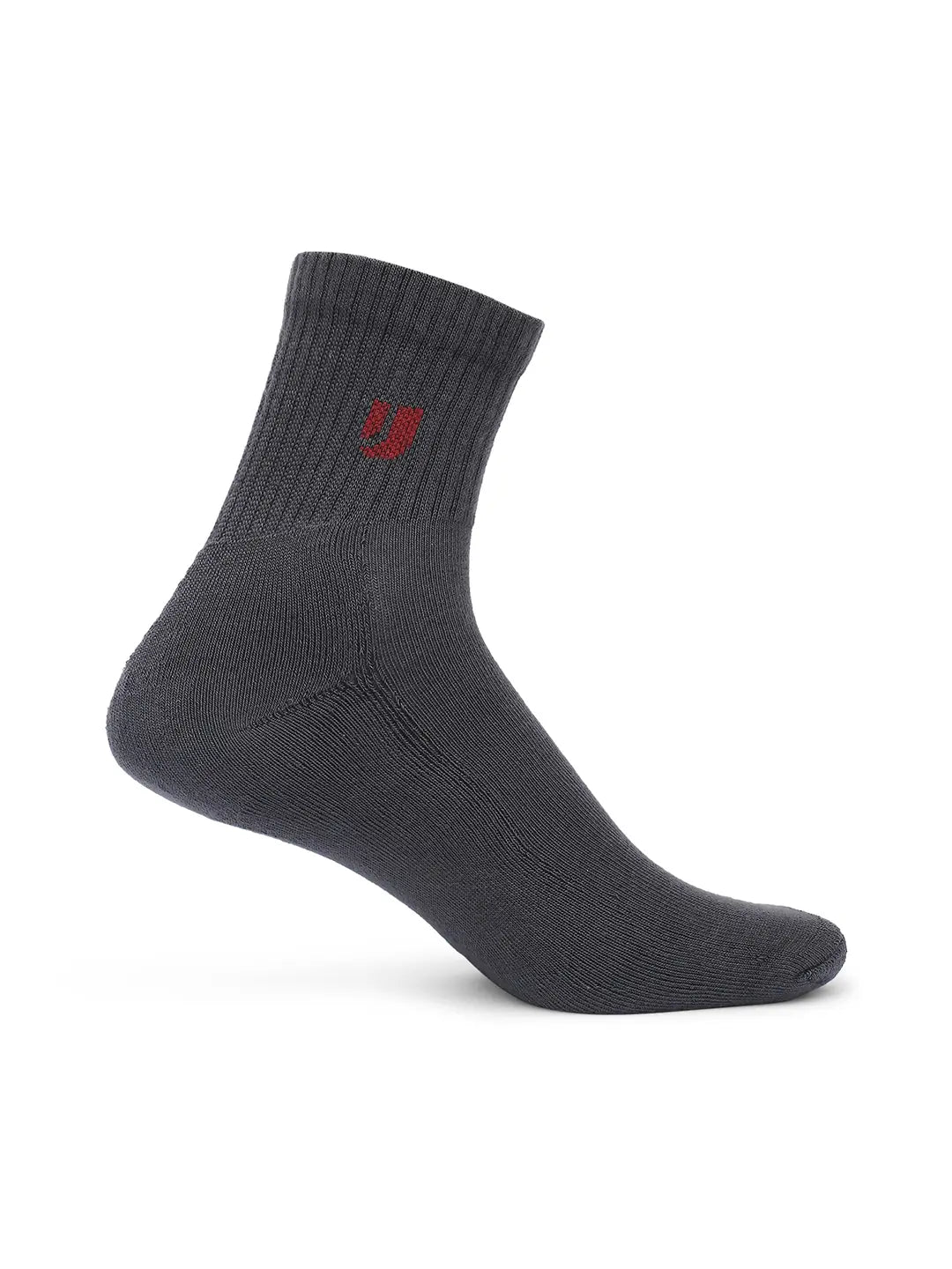 Men Dark Blue & Grey Cotton Blend Ankle Length Socks - Pack Of 2 - Underjeans by Spykar