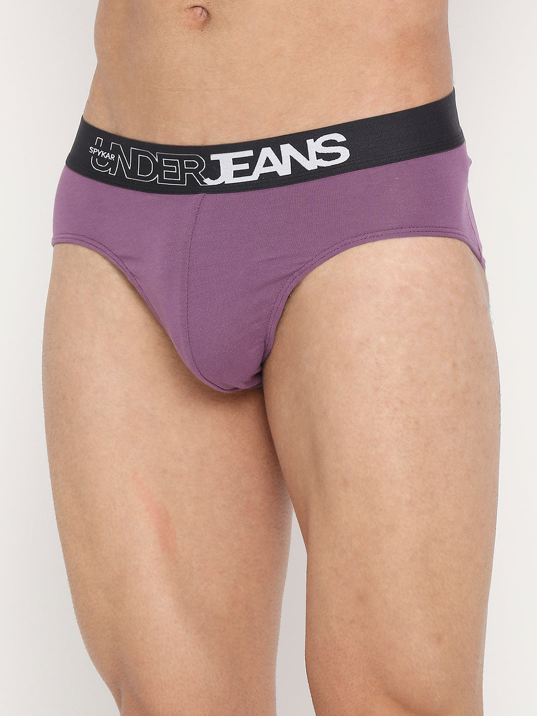 Men Premium Assorted Cotton Blend Brief Pack of 2 - UnderJeans by Spykar