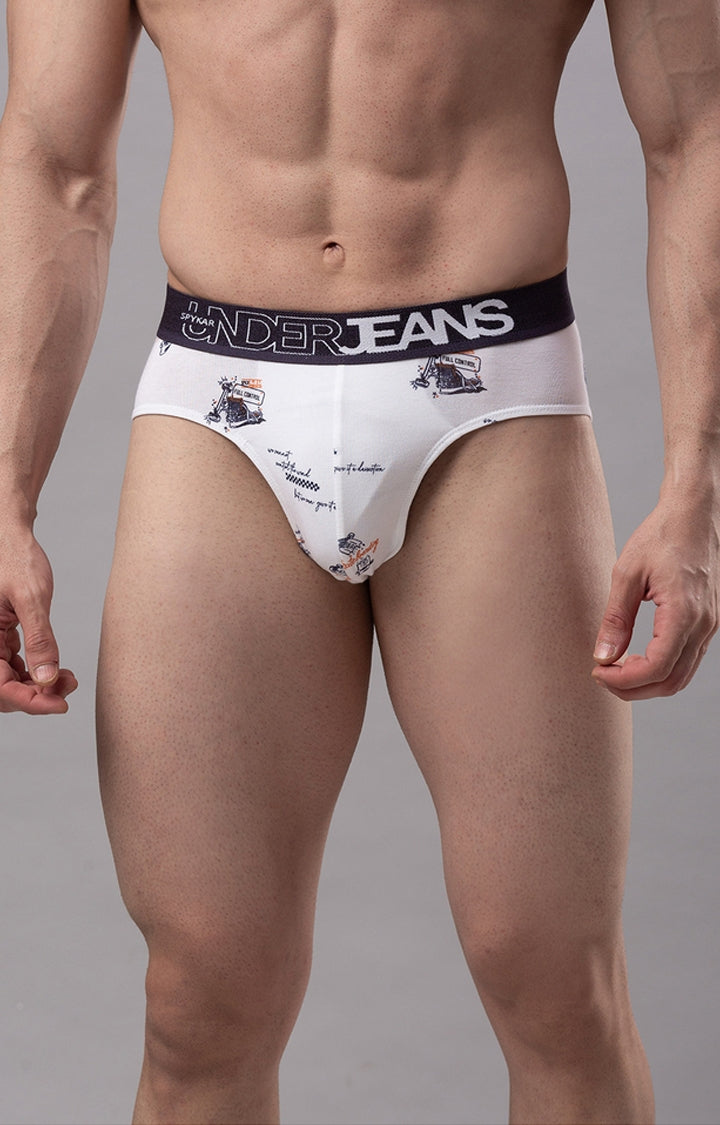 Men Premium Cotton Blend Brief Pack of 1- UnderJeans by Spykar